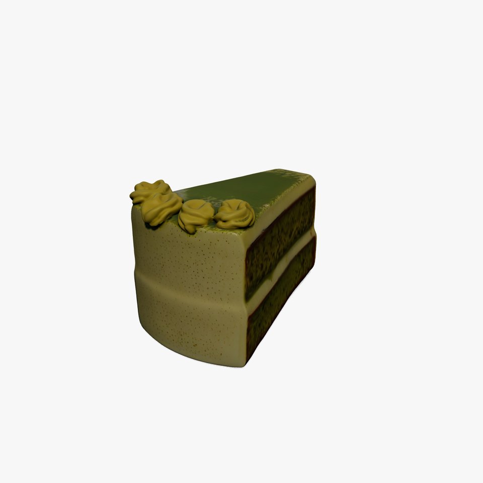 Matcha Cake Slice model pack